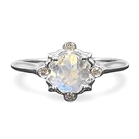 Algopix Similar Product 5 - Moonstone Ring  Engagement Wedding