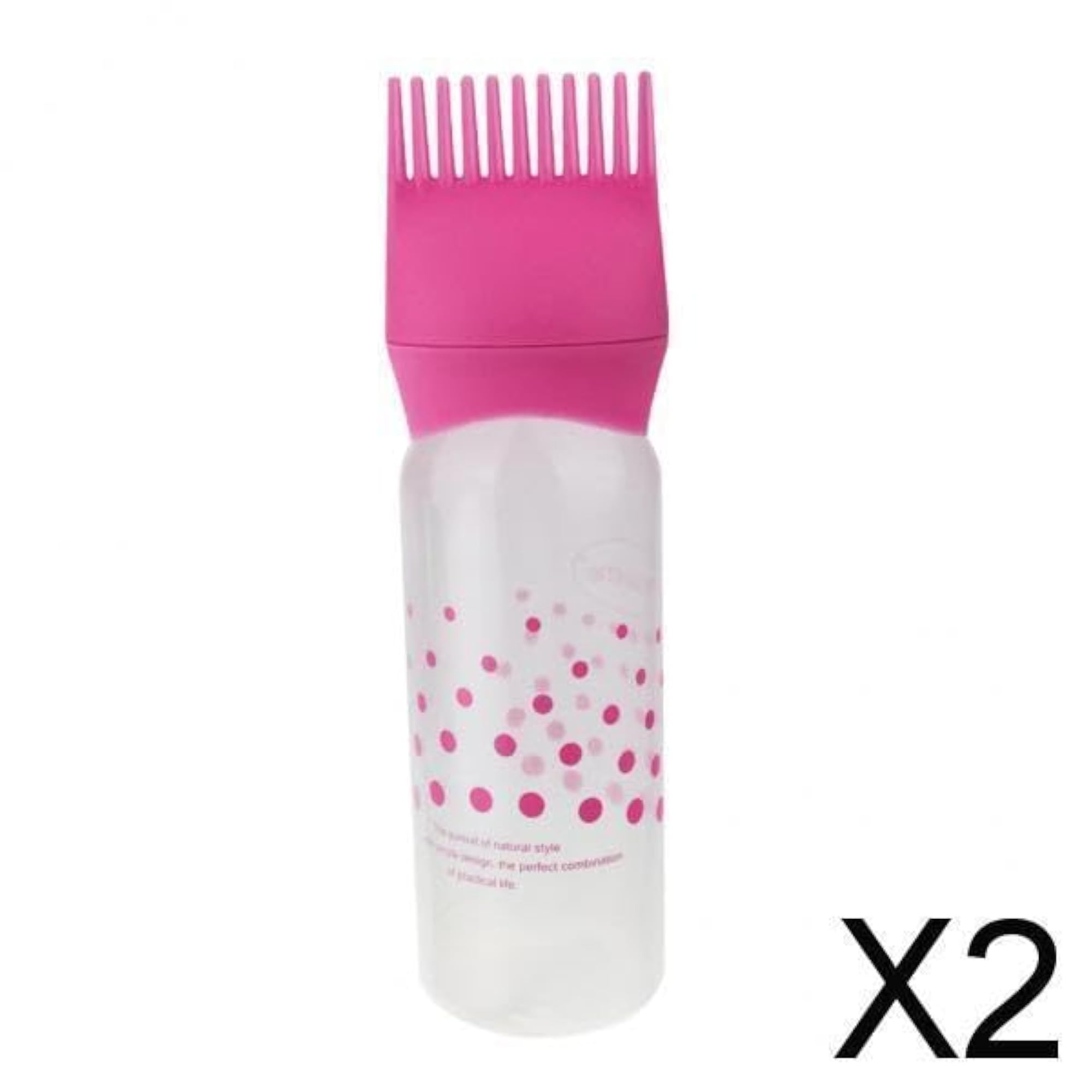 2x120ML Empty Hair Dye Dispensing Bottles, Pink