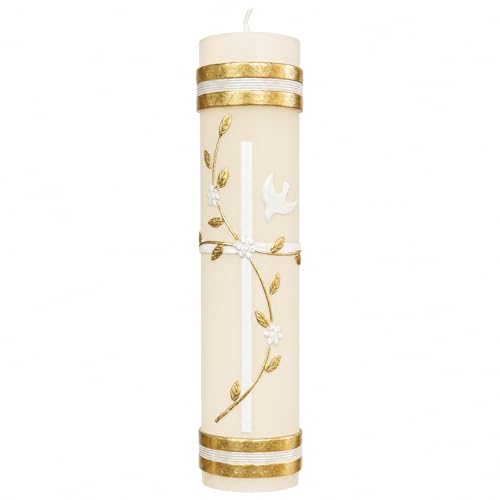 Baptism Candle Catholic Prayer Candles for Church Devotional Saint Blessed Mexican Gift Cirios Religiosos Catolicos Velas para Bautizo Cross Candles Religious Confirmation Candle Veladoras Mexicanas