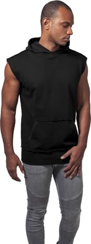 Urban Classics Herren Open Edge Sleeveless Hoody Kapuzenpullover, Schwarz...