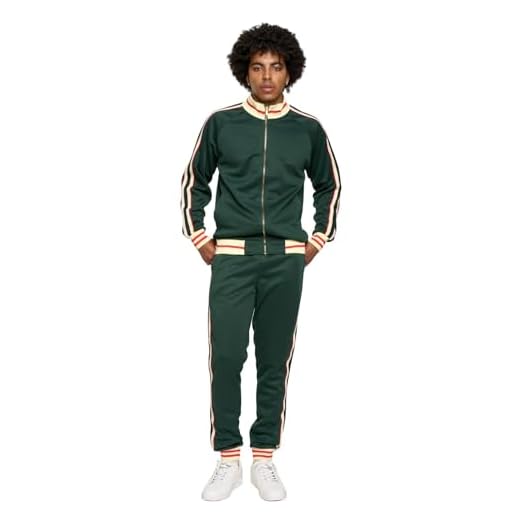 G-Style USA Men's G Track Suit Set ST5014-577 - Green - Large - I7A