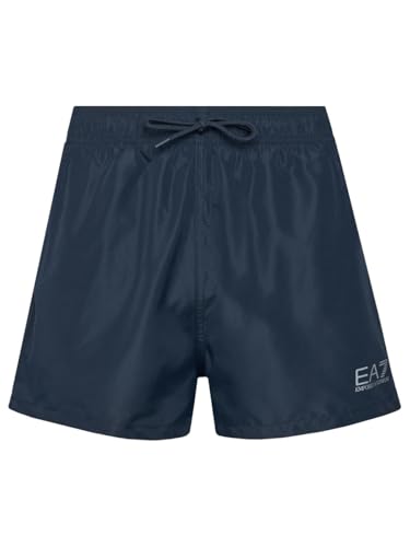 Emporio Armani EA7 Men's Logo Shorts 7M001677, Blue/Silver, XL