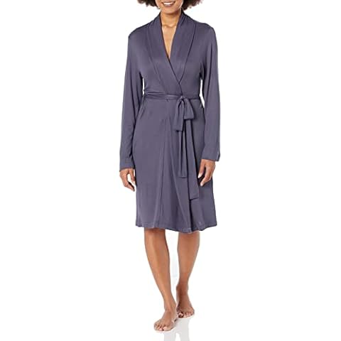 N Natori Women's Mirage Robe Length 38" Bathrobe, Ink Grey, Large Cover