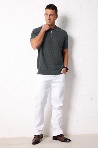 Polo à fermeture éclair homme haut de gamme mode printemps été