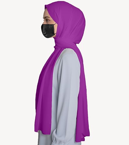 Image of Premium Georgette Hijab for Women, Lightweight and Breathable | 180x70 cm