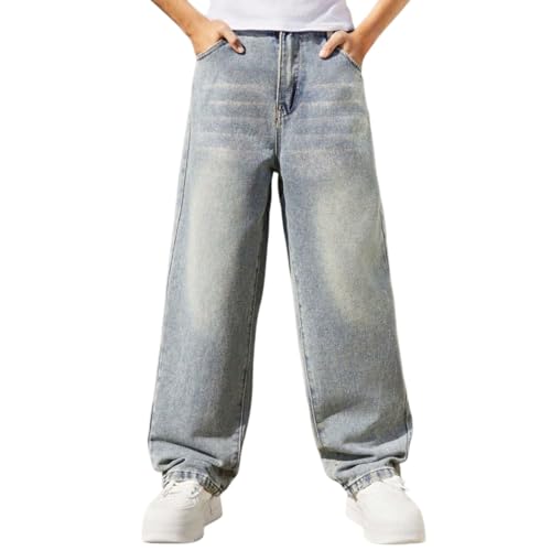 Pantalones casuales de pierna alta y corte ancho para la comodidad del niño