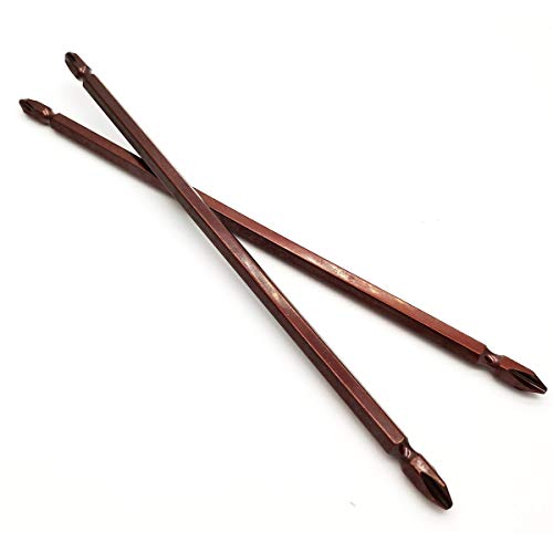 2Pcs 8 Inch(200Mm) Length Magnetic Double Ended Ph2 Phillips Cross Screwdriver Bits #TOP7