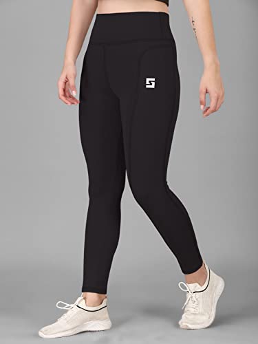 Image of Women High Rise Gym Wear Tights Stretchable Yoga Pants Fitness Leggings Gym Pants Multipurpose Slim Fit Track Pant Workout Active Wear Lower