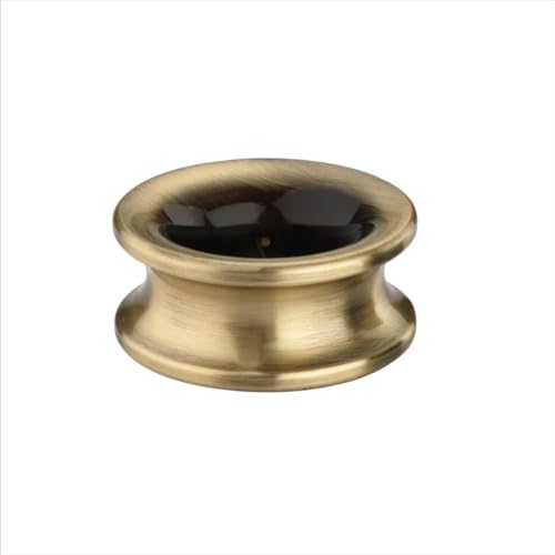 Image of Kunal Premium Antique Brass Round Cabinet Knobs | 35mm Vintage Furniture Drawer Pulls | Concave Hollow Design Hardware for Wardrobes, Cupboards, and Nightstands | Elegant Brushed Antique Finish