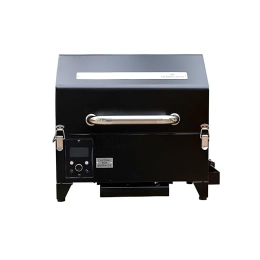Freedom Stoves Portable Pellet Grill Smoker with Peaked Lid Smoke, Grill, Sear Includes 2 Meat Probes 8.5LB Hopper Capacity & Timer -12vDC / 120AC - BBQ for Camping Tailgating Condos Boating Beach