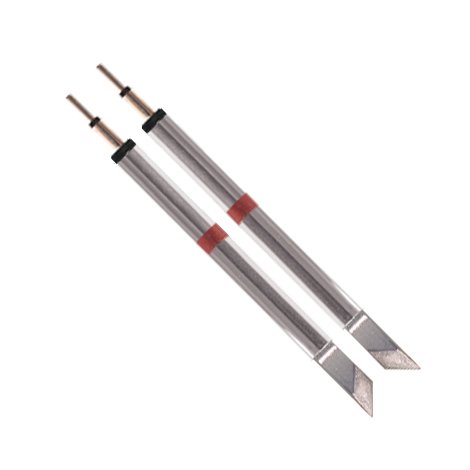 Image of Thermaltronics K80TZ025 Tweezers Cartridge Pair - Knife Tinned area 2.03mm (0.08in)