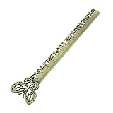 ADOCARN ヴィンテージメタルブックマーク定規セット 蝶とイチョウの葉デザイン 金属製測定工具 読書愛好家向けユニークな読書用ツール 本のページマーカーと製図用多機能定規 に