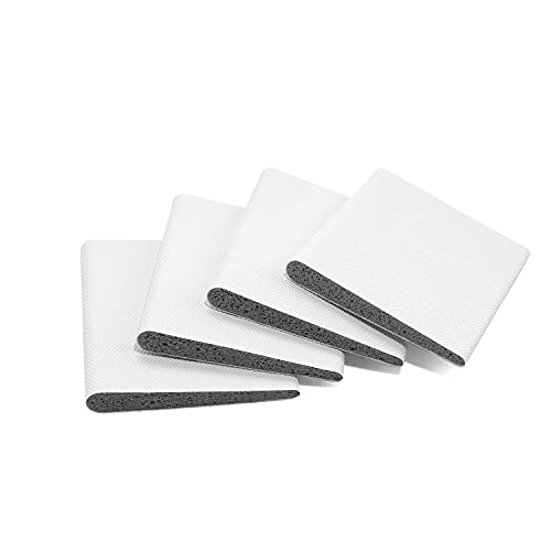 Builder Supply Door Corner Seals - Exterior Doorway Frame Sealing Wedge Filler - Cold Air & Draft Stopper with Heavy-Duty Adhesive - Self-Adhering Foam - Weatherstripping Accessories - White 4-Pack