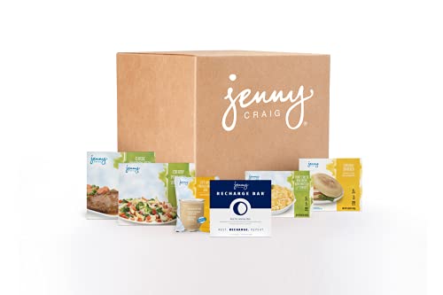 Jenny Craig 7-Day Meal Kit â€“ Menu 2 - Frozen Meal Kit Includes 7 Full Breakfasts, Lunches, Dinners, Snacks and Desserts Including the Recharge Bar - Enjoy Premade Meals & Eat Better, Live Healthier & Create New Habits