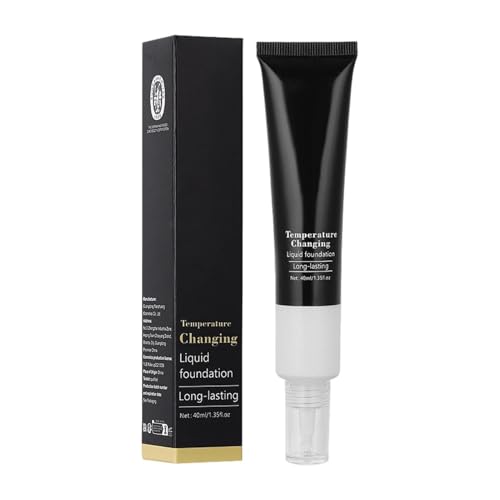 Maquillaje que cambia de color, base de corrector de 40 ml, mezcla adaptativa a la temperatura con acabado natural, accesorio cosmético ligero con textura , utilidad portátil para mujeres, niñas
