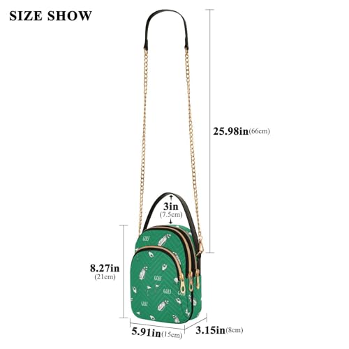 Image of MCHIVER Golf Crossbody Bag for Women Cell Phone Purse Wallet with Removable Chain Shoulder Handbag