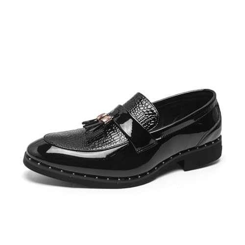 Mocasines para hombre de charol ideales para bodas y fiestas elegantes