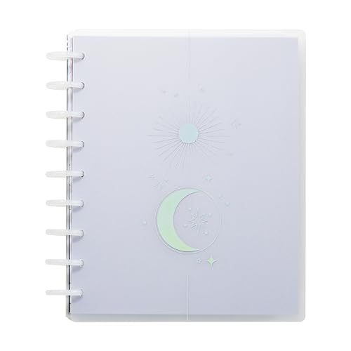 Happy Planner Disc-Bound 12-Month Planner, Jan.–Dec. 2025 Daily, Weekly, and Monthly Planner, Classic Size, Horizontal Layout, Sun & Stars, 72 Pages, 12 Dividers, 2 Sticker Sheets, 7