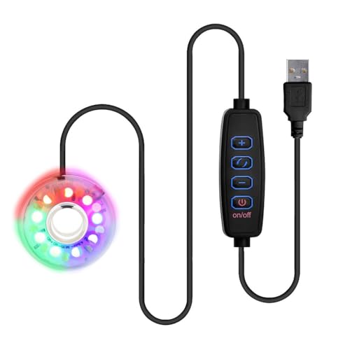 Luce LED per Acquario, 5V 3W Luce Sommergibile LED per Acquari, Luci Subacquee Impermeabili con Controller Esterno...