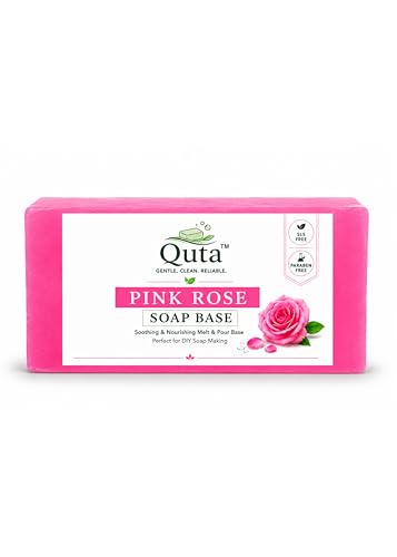 Image of Pink Rose Glycerin Soap Base 950 g - Gentle Natural Melt & Pour Soap Base for DIY Handmade Soaps - SLS & Paraben Free