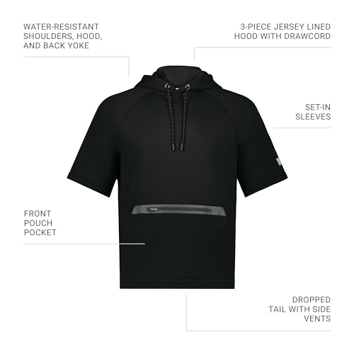 Russell Athletic Legend Tech Fleece Hoodie - Warm, Breathable Cage Jacket with Pocket - Outdoor & Everyday Comfort!4