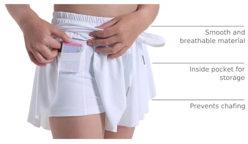 Image of Flowy Shorts for Teen Girls Athletic Running Youth Butterfly Shorts