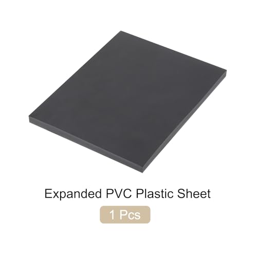 Image of Expanded PVC Plastic Sheet 0.6 inch Thick, 8.5 inchx11 inch Lightweight Rigid Foam Sheet, [for Crafts Signage Displays Digital Screen Printing] - Black / 1 Pcs