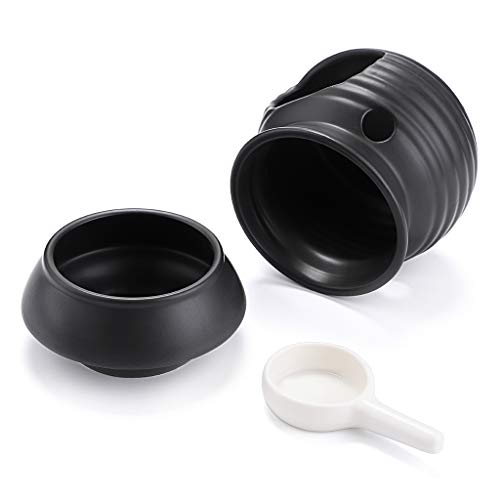 Juxyes Tealight Wax Warmer With Candle Spoon, Ceramic Candle Essential Oil Burner Tealight Fragrance Warmer Aromatherapy Diffuser For Home Bedroom Decor (Black) #TOP5