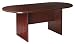 Lorell Oval Conference Table, Top and Base, 72" x 36" x 29-1/2", Mahogany