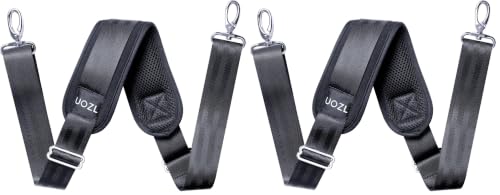 Image of 59 Inch Shoulder Straps, Soft with Ultra-Thick Fixed Shoulder Pad, Two Way Independently Adjustable Buckle Replacement Straps for Laptop Bag Messenger Bag Tool Bag Luggage,Black (Pack of 2)