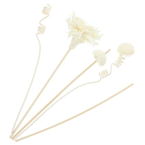SWOOMEY Difusor de Aromaterapia Diseño Artístico y Delicado Hogar Flores Secas de Color Claro, Varillas de Caña Decorativas para Mejorar la Densidad del Aroma