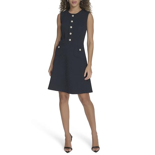 Image of Tommy Hilfiger Women's Pocketed Sleeveless Fit and Flare Dress