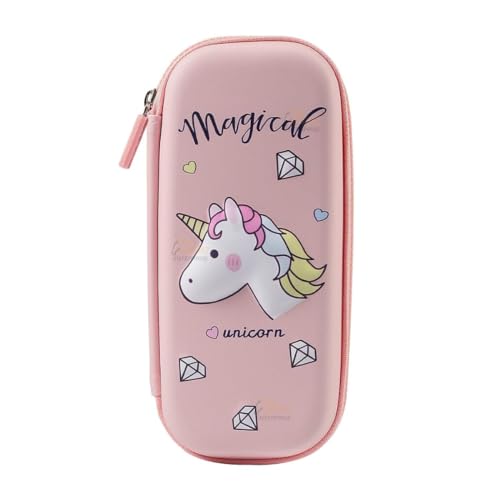Image of Pencil Case, Cute Cartoon Pencil Pouch 3D Embossed Design Novelty Pencil for Case Gift for Students Kids (Unicorn Small Pouch)