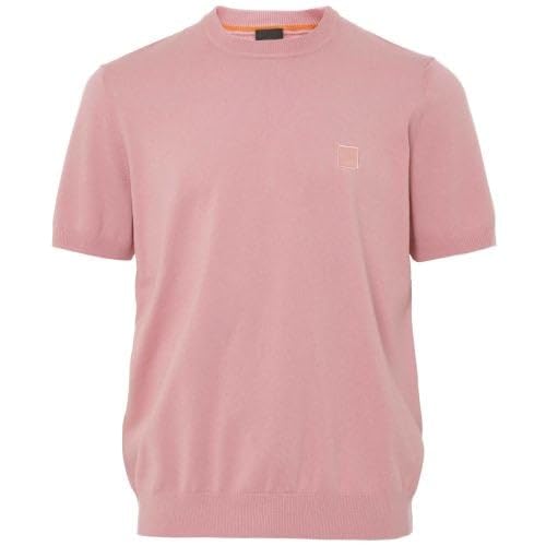 BOSS Herren Kanache Gestricktes Regular-Fit T-Shirt aus Baumwolle und Kaschmir
