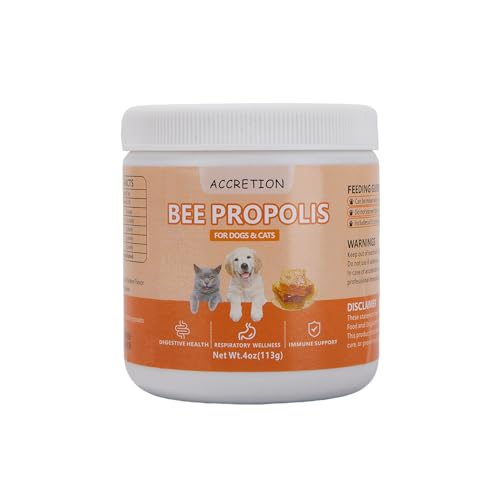 Accretion Bee Propolis for Dogs and Cats 4oz Dental Defense & Respiratory Health Supports Seasonal Immunity & Immune System Natural Oral Care Supplement for Fresh Breath & Gum Comfort