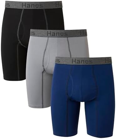 Hanes Men's CFFLC3ASTL 3 Boxers Briefs, Multicolour (Assorted)