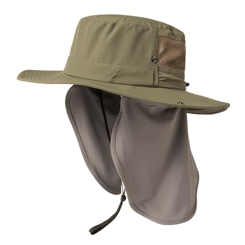Image of TOP-EX UVCoolix Men's Wide Brim Sun Hat with Cooling Neck Flap