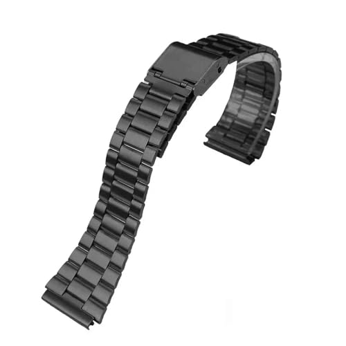 [-ł] CASIO A158 / A159 / A168 /A169 /B650 /AQ230/ 700 NVbN X[ XNGA Vo[ ubN ^ XgbvΉ 18mm t@CX`[ EHb`oh(Black 3)