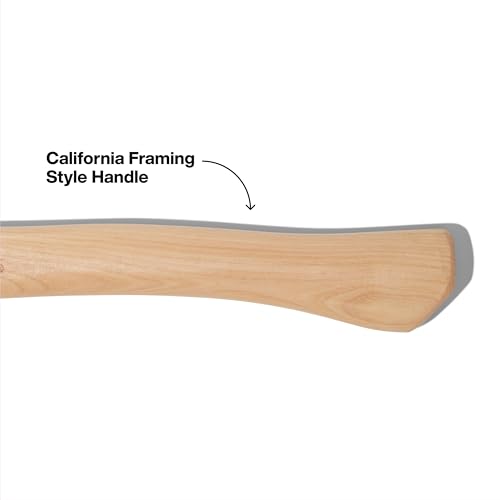 Image of Klein Tools H80922H Milled Face Framing Hammer with Straight Claw, 22-Ounce Forged Steel, Hickory Handle, California Framing Style, Magnetic Nail Starter, and Extra-Large Squared Strike Face