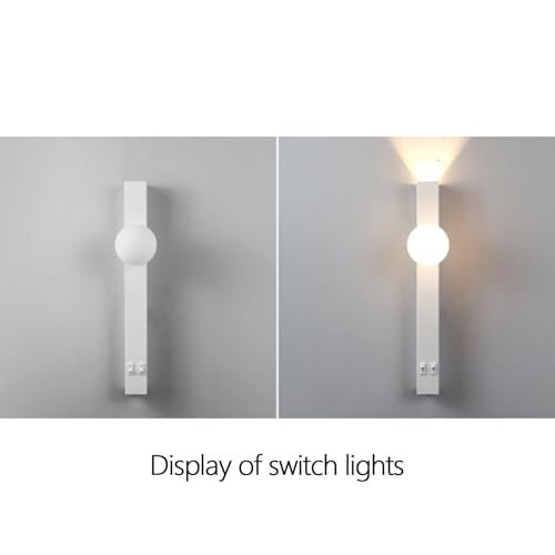 Aplique de pared LED blanco rectangular con doble interruptor y luz cálida 3000K 5