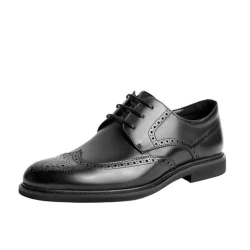 Mens Comfortable Lace Up Oxford Shoes Soft Leather Business Casual Dress Shoes