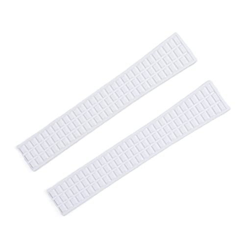 Bracelet montre caoutchouc fluororubber FKM blanc 19mm étanche