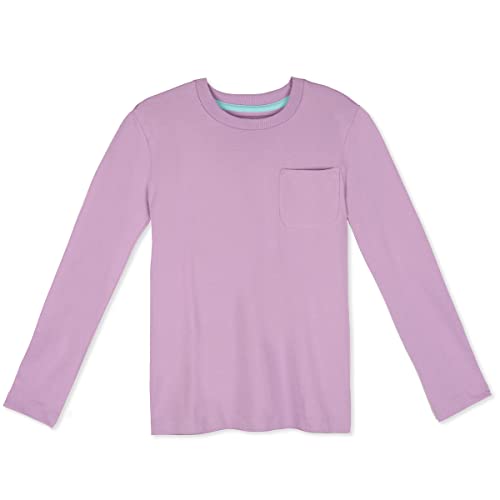 Image of Mightly Boys and Girls' Long Sleeve Raglan Shirt | Organic Cotton, Colorful Casual Stylish Clothes, Soft&Fresh Crew Neck Tee
