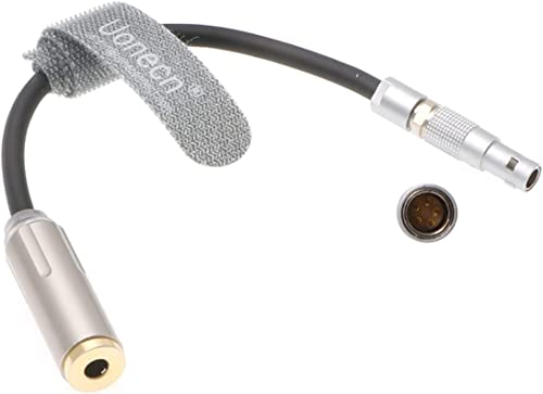 Uonecn Audio Cable for Z-CAM E2-S6 Straight 00B 5-Pin Male to Stereo TRS 3.5mm Female, Red