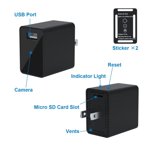 Goospy Hidden Camera Charger - Wifi Spy Camera - Full Hd 1080P - 140 Degree Wide Angle - Small Nanny Cam - Usb Charger Cameras #TOP1