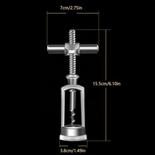Foto von Zink Legierung Flaschenöffner Wein öffner Corkscrew,Glockenkorkenzieher Edler Korkenzieher Wendel Hebelkorkenzieher Kellnerbesteck Professioneller Weinflaschenöffner für Wein und Prosecco,Weinöffner