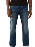 True Religion Herren Geno Single Needle Slim Jeans, Mittlere Mistelzweig Waschung, 33 W