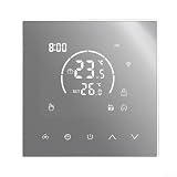 Durashmall Termostato inteligente WiFi para agua eléctrica y calefacción de calderas con bloqueo infantil, panel de vidrio galvanizado, material ABS, 86 x 86 mm (caldera montada en la pared)