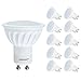 Produktbild Lampaous 10er Pack Led GU10 5 Watt Dimmbar Led Leuchtmittel Reflektorlampe gu10 450lm superhell Ersatz für 35 bis 40 Watt Halogen Lampe warmweiss mit Milchglas Abedeckung
