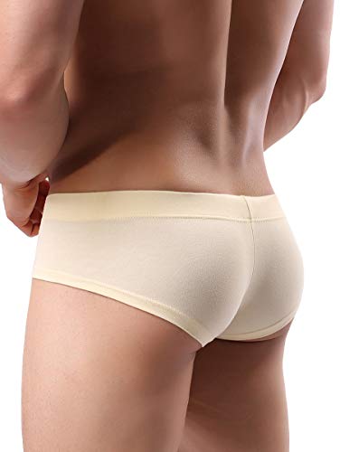 iKingsky Men's Seamless Front Pouch Briefs Sexy Low Rise Men Cotton Underwear